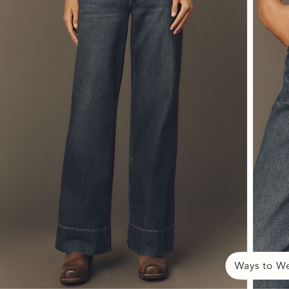Anthropologie Pilcro Gilligan high rise Dark Blue Women Jeans size 27 NWT - Picture 3 of 7